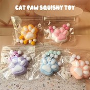 Resim Renkli Kedi Pati Sıkıştırılabilir Oyuncaklar - Gençler ve Yetişkinler için Yumuşak TPU Rahatlatıcı Duyusal Fidget Oyuncakları, 5 Canlı Renk (Turuncu, Pembe, Mor, Mavi, Sarı) - Noel Doğum Günü Hediye Fikri, Eğlenceli Hediye Fikri | Sevimli Hayvan Oyuncağı | Yumuşak TPU Malzeme, Kedi Oyuncakları 