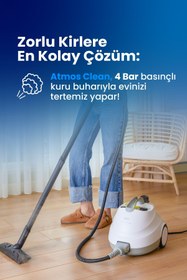 Resim Fakir Atmos Clean Çok Fonksiyonlu Buharlı Temizlik Makinası - Buharlı Temizleyici 