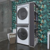 Resim Kenzlife çamaşır-kurutma makinesi dolabı bolodenka gri 180*090*60 banyo kapaksız arkalıksız 