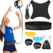 Resim Premium Voleybol Antrenman Kiti - Servis, Set ve Spike için Solo Antrenman Rebounder - Gençler için İdeal Hediye, Kol Sallama, Ekipman Yardımı, Genç Kızlar & Erkekler için Hediyeler 