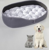 Resim Bundera Suzi Tüy - Leke Tutmaz Gri Küçük Irk Köpek Yatağı 