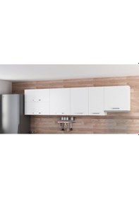 Resim Minar 290 Cm Mutfak Dolabı Beyaz 290-B7-Üst Modül Beyaz 