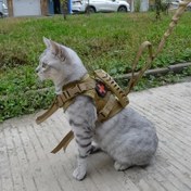 Resim Ayarlanabilir Askılar ve Kızıl Haç Yamasıyla Taktiksel Kedi Yeleği - Küçük Köpekler ve Kediler İçin Dayanıklı 600D Naylon Göğüs Kayışı, Güvenli Tasma Bağlantısı, Eğitim ve Açık Hava Maceraları İçin Ergonomik Tasarım, Kedi Yeleği Kayışı, Macera Evcil Hayvan Ekipmanı, Sağlam İnşaat 