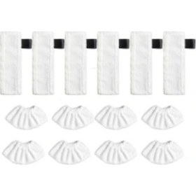 Resim Reedark Kher Sc2/sc3/sc4/sc5 İçin 8 Adet Mikrofiber Mendil Uç Kapak Ve 6 Adet Mop Ped Takımı - 14 Parça Mikrofiber Tüketim Malzemeleri Seti 