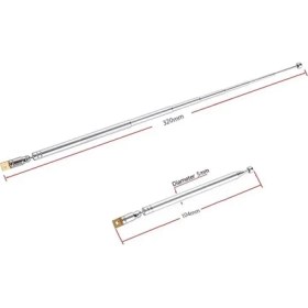 Resim Motorobit Teleskopik Çubuk Anten 320 mm 