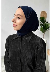 Resim Kahijab Çıtçıtlı Bone - Koyu Lacivert - Standart Lacivert 