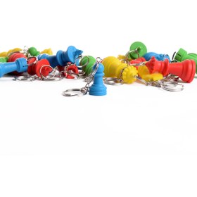 Resim DSECHESS Satranç taşları Piyon plastik renkli anahtarlık 4'lü Özel Set 