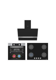 Resim Simfer 10 Fonksiyon Airfry Plus Inox 3'lü Ankastre Set (8210 Fırın + 3653 Ocak + 8738 Davlumbaz) 