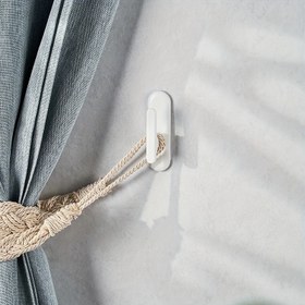Resim Kolay Kurulum, Matkap Gerektirmeyen Perde Kancaları - Kapı & Duş Perdeleri için Yapışkan Tutucu, Düz Alçıpan Yüzeyler için Mükemmel 