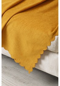 Resim Sarı Battal Boy Kollarınıda Kapatan Çift Taraflı Çekyat Koltuk Örtüsü Şalı 