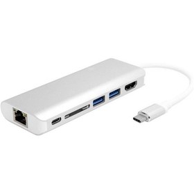 Resim 6 In 1 Type-C To Hdmi 2 Usb 3.0 Gigabit Sd Kart Type C Çevirici 215204028 