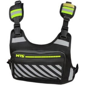 Resim AnkaShop Motosiklet Göğüs Çantası Reflektörlü Yelek Rüzgar Koruma Bol Cepli Pratik Bisiklet Motor Kurye Çanta 