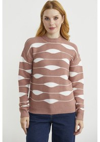 Resim Sementa Renk Kombinli Triko Kazak - Gül Gül 