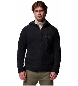 Resim Columbia Fast Trek Overlay Hooded Full Zip Siyah Erkek Outdoor Polar Am3470-010 Siyah 