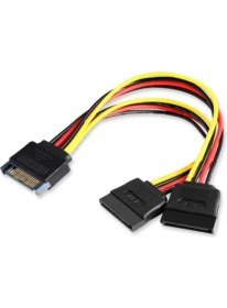 Resim Keepro Sata Power Çoğaltıcı Sata Power Uzatma Kablosu 30 cm Sata Power Çoklayıcı 
