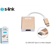 Resim S-link SL-USB-C55 Type-C to Type-C to Hdmi Adaptör S-link SL-USB-C55 Type-C to Type-C to Hdmi Adaptör