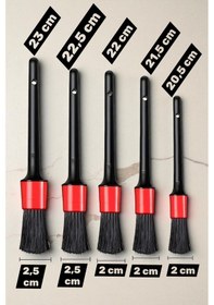 Resim Araba Temizlik Fırça Seti 5 Parça Oto Yıkama Klima Temizleme Fırçası Torpido Döşeme Jant Temizleme 5 Adet 