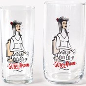 Resim Masanın En Güzel Kadını Kadeh+Bardak Set 