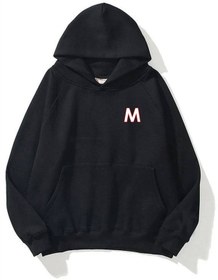 Resim Trendiz Unisex M Harfli Siyah Sweatshirt Hoodie 