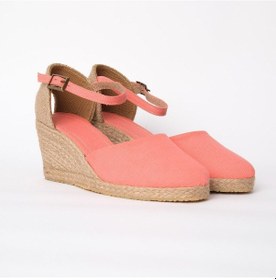 Resim Star Tombis Gerçek Elişi Nar Çiçeği Bilekten Bantlı Topuğu Açık Keten Espadril Dolgu Topuk Handmade Nar Çiçeği Narçiçeği 