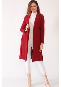 Resim Z6628 Dewberry Bayan Palto-bordo-bordo 