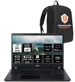 Resim ACER TravelMate P2 i7 1255U 8GB RAM 256GB SSD 15.6'' FHD W11H Taşınabilir Bilgisayar & PER4 ÇANTA 