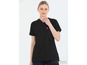 Resim Cici Forma Zarf Yaka Siyah Üst 