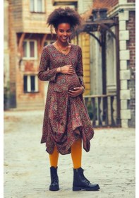 Resim Los Banditos V Yaka Balon Etekli Hamile Elbise (498195995) 