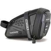 Resim Mufunye Bisiklet Saddle Çantası, Dağ Ve Yol Bisikletleri İçin Eva Sert Kasa, 1l Depo, Kolay Takma, Siyah Logo'lu Bisiklet Aksesuarı Tz07 Siyah 