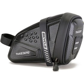 Resim Mufunye Bisiklet Saddle Çantası, Dağ Ve Yol Bisikletleri İçin Eva Sert Kasa, 1l Depo, Kolay Takma, Siyah Logo'lu Bisiklet Aksesuarı Tz07 Siyah 