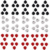 Resim 90 Adet (30 Set) Dart Flight-Flayt Set. Beyaz, kırmızı, siyah ren 