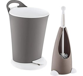 Resim Penguen Pedallı Çöp Kovası ve Klozet Fırçası Set Terra 