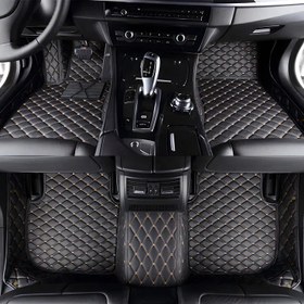 Resim Volkswagen Beetle 2008-2011 gaz pedalı yukardan aşaya 5D Havuzlu Paspas - Siyah_Bej 