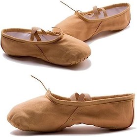 Resim SOIMISS 1 Çift Tek Bale Ayakkabısı Yürümeye Başlayan Kızlar Için Daireler Kızlar Bale Daireler Prenses Bale Ayakkabıları Espadril Daireler Streç Kanvas Bale Terlikleri Dans Ayakkabıları 