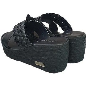 Resim Pierre Cardin Örgülü Anatomik Dolgu Topuk Günlük Bayan Terlik 001 