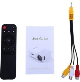 Resim Küçük LED Projeksiyon Cihazı, HDMI Bağlantılı, Taşınabilir ve Renkli Görüntü Sağlar 