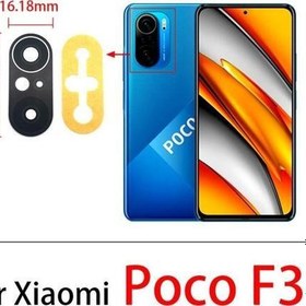 Resim Xiaomi POCOPHONE F3 Arka Kamera Camı Lens Yapışkanlı 