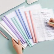 Resim 10 adet A4 Çekme Klipsi A4 Dosya Klipsi Su Damlası Bar Çekme Klipsi Şeffaf Kitap Klipsi Test Kağıdı Klipsi Veri Depolama Kitabı Kitap Sahte Deri Klips Ofis Malzemeleri Rapor Klipsi Finishing Data Klipsi 