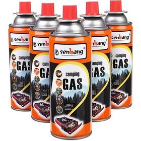 Resim Senbang Kamp Ocak Gazı Valfli Kartuş 227gr - 5 Adet Açık Kahverengi 