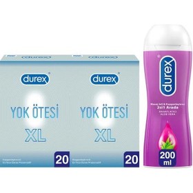 Resim Durex Yok Ötesi XL İnce Prezervatif 40'lı + Aloe Vera Kayganlaştırıcı Jel 200 ML 