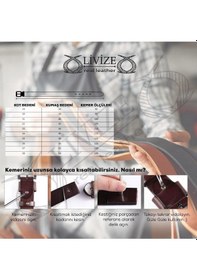 Resim Livze 3,5cm Siyah - Kahverengi Klasik Erkek Kemeri Kahverengi Siyah 