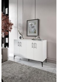 Resim Plain Metal Ayak Metal Kulp Pla4120 Konsol Beyaz 