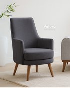 Resim Velura Home & Living Valo Berjer & Tekli Koltuk - Açık Antrasit 