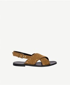 Resim Yargıcı Çapraz Bantlı Trock Detaylı Deri Sandalet 26ykay4001x 013 Camel 