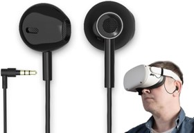 Resim WATCENDY Noise-Isolating in-Ear Headset,VR Gaming Headphones Customized for Oculus Quest 2 VR Headset (Black) 