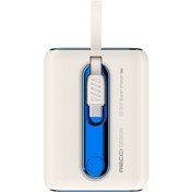 Resim Recci Type-C Kablolu Powerbank Recci RPB-P12C PD 20W Askı İpli Hızlı Şarj Özellikli 22.5W 9000mAh Beyaz 