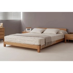 Resim Brady Mobilya Dwell Ahşap Karyola-Doğal 