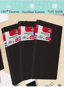 Resim Kırmızı Sunum Dosyası 60 Lı 3 Adet Poşet Dosyalı Katalog Dosyası 60 Poşetli Kendinden Dosya Plastik Kapaklı Kırmızı 