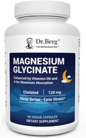 Resim Dr. Berg Maximum Strength 4-in-1 Chelated Magnesium Glycinate D3, B6 & Zinc 90 Caps 