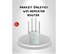 Resim Marsilyan 300MBPS Wifi Menzil Genişletici 4 Antenli Wpa3 Güvenlikli Priz Tipi Repeater 